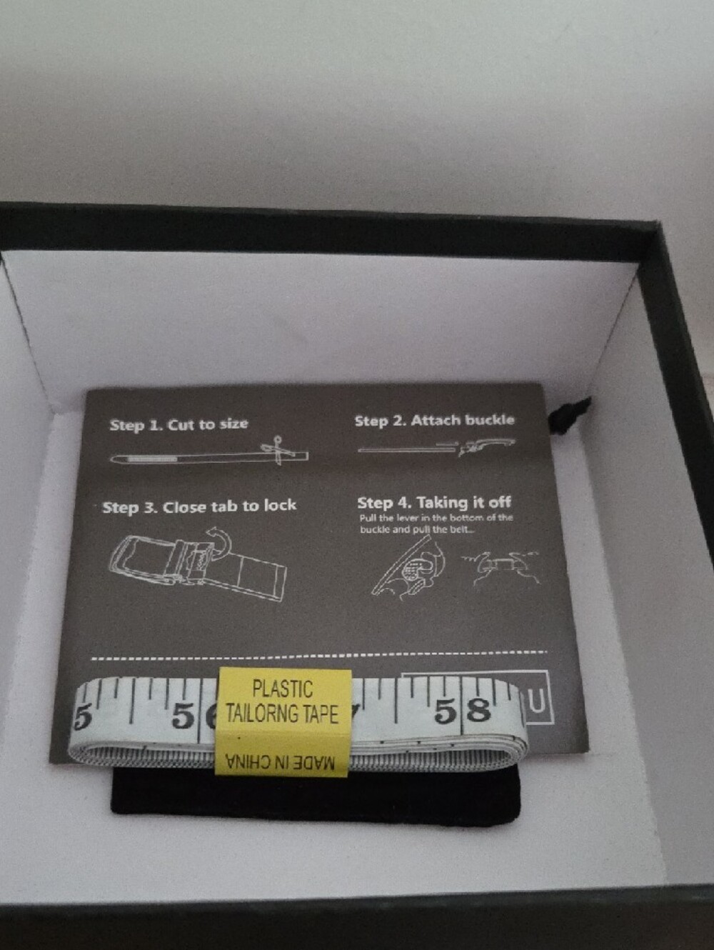 Men's NIB Black Leather Ratchet Belt - Picture 4 of 5